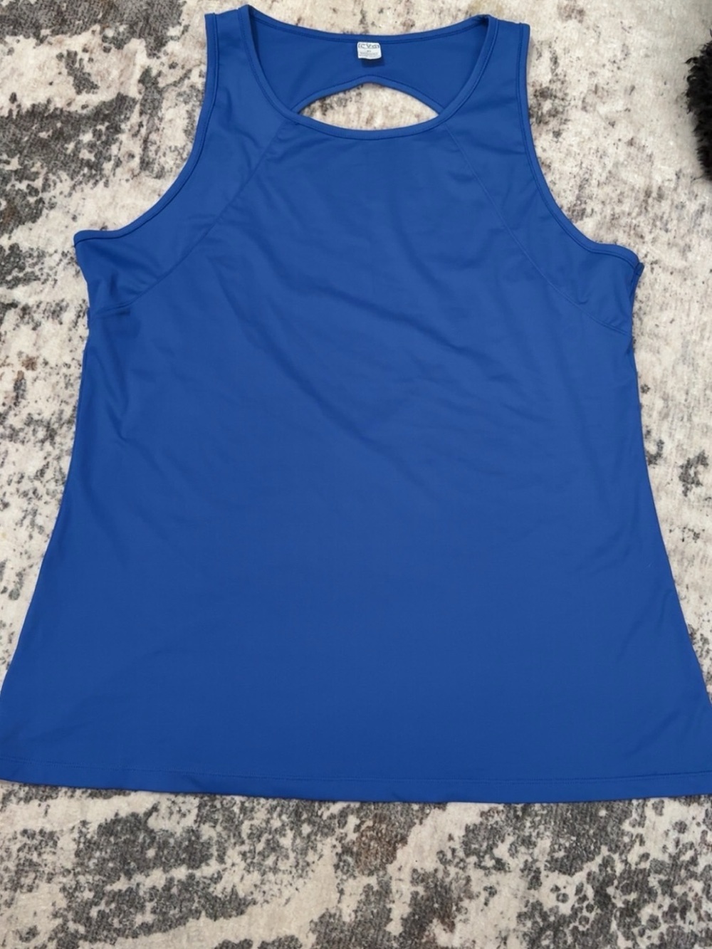 CVG PEEKABOO BACK TANK TOP Athletic Blue Sleeveless